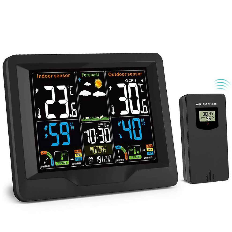 Wireless Weather Station Thermometer Hygrometer Weather Forecast Temperature Humidity With Outdoor Sensor 9360243088540