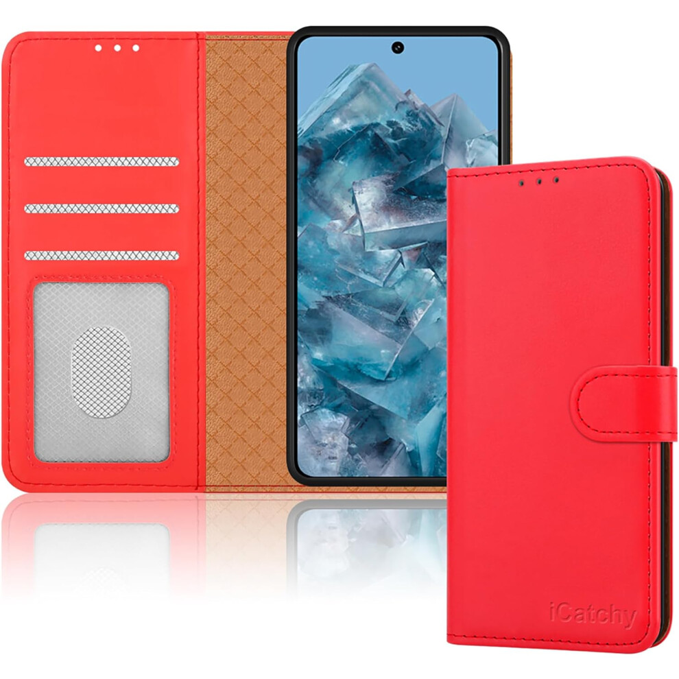 (Red) Google Pixel 8 Pro Case, Rfid Blocking Phone Cover Red 5056298019779