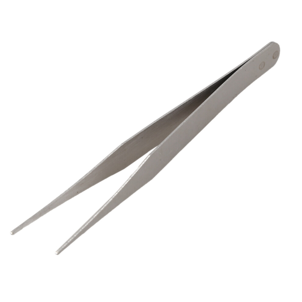 Jojomino Silver Fine Point Tone Pointy Straight Tweezers 4 1/2"