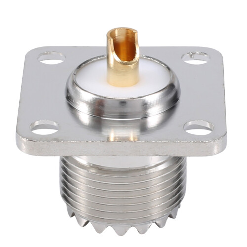 UHF Female SO239 Panel Chassis Mount Flange Deck Mount Solder Cup RF Connector 1