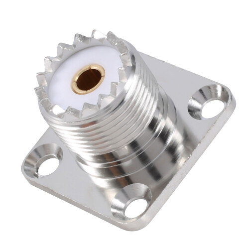 UHF Female SO239 Panel Chassis Mount Flange Deck Mount Solder Cup RF Connector 2