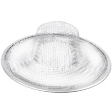 Stainless Steel Drainer Basin Filter Mesh Sink Strainer 3.5 Inch Top Diameter