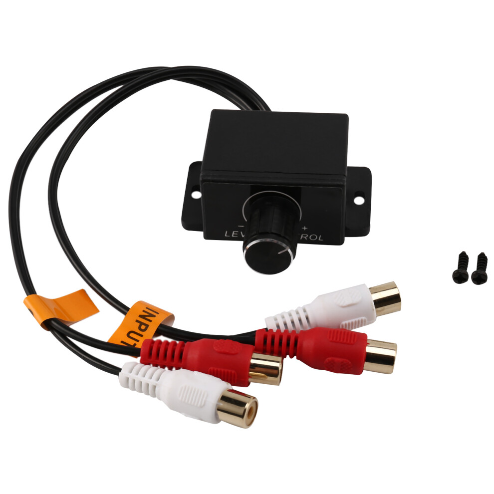 Car Home Audio Amplifier Bass RCA Gain Level Volume Control Knob LC-1 Black-image-OPC-PDQJJMR-NEW