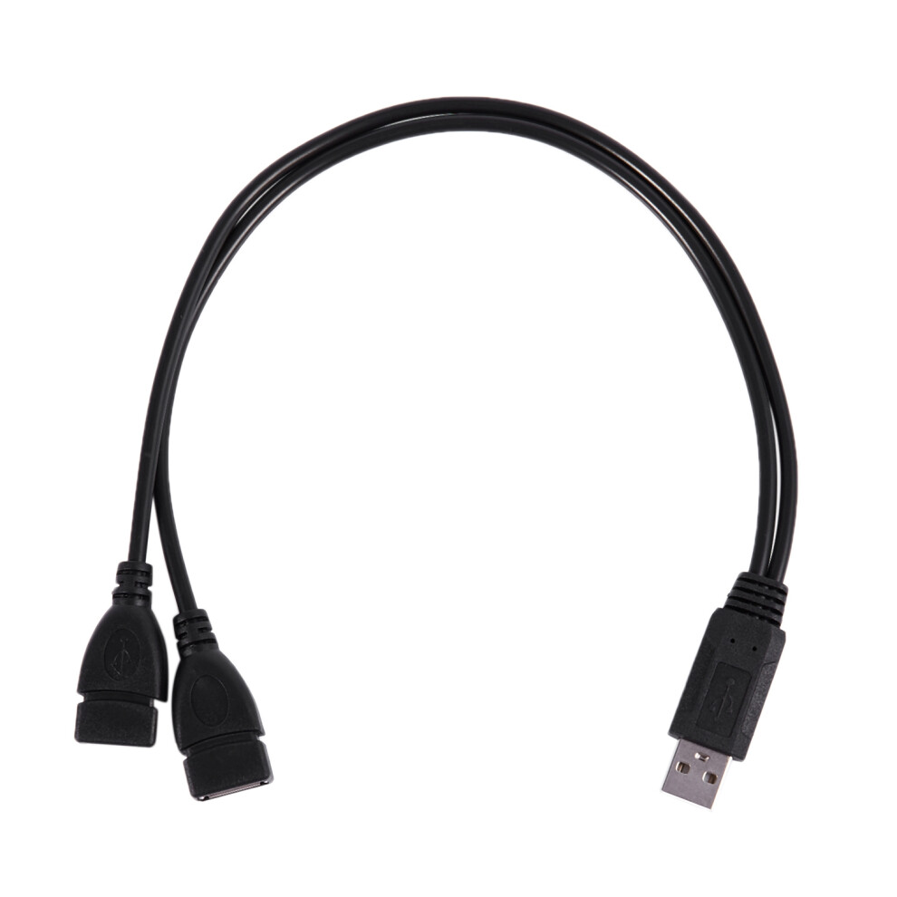 Usb 2.0 A Male To 2 Dual Usb Female Jack Y Splitter Hub Power Cord Adapter Cable 4851062771560