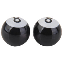 2 x No. 8 Ball motorcycle bike tyre tire wheel stem air valve dust cap cover