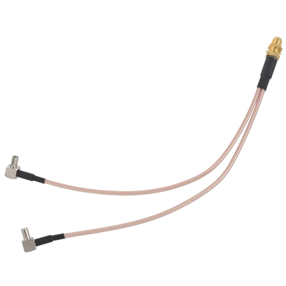 8 Inch Sma Female To Y Type 2 X Ts9 Angle Male Connector Splitter Combiner Cable,& Gold/Silver 4851062769758