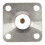 N type female jack RF coax connector 4-hole panel mount with solder cup,silver 3
