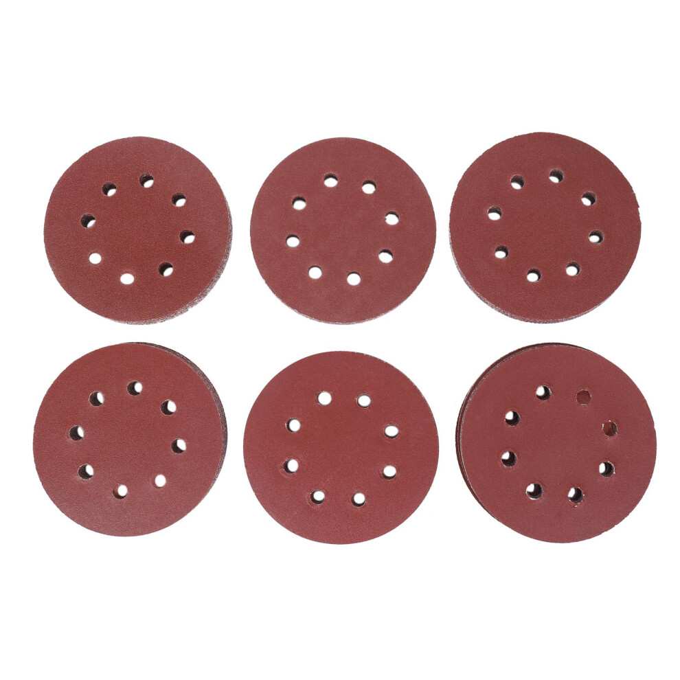60Pcs 5 Inch Sanding Discs Sandpaper Assorted 60 80 120 180 240 320 Grits For Power Random Track 4851062768669