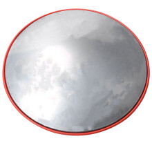 30Cm Wide Angle Security Road Mirror Curved for Indoor Burglar Outdoor Safurance Roadway Safety Traffic Signal Convex Mirror(Orange)