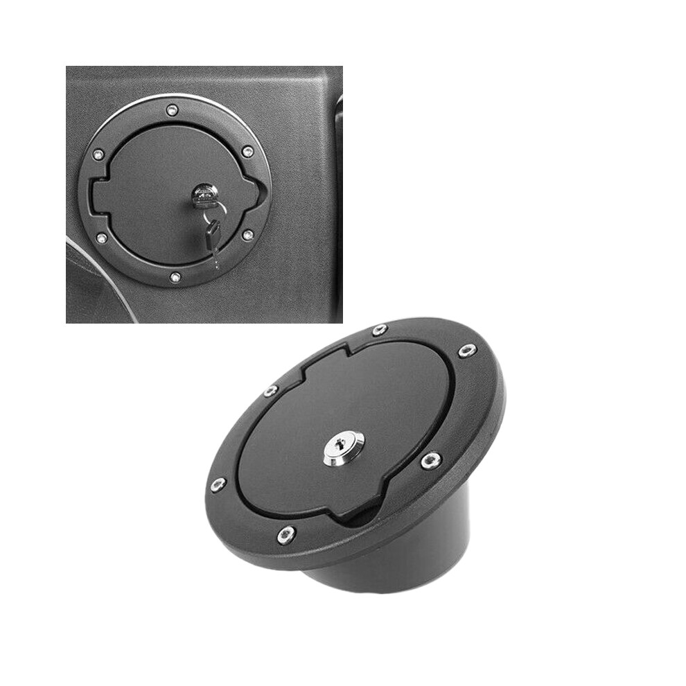 For Wrangler Jk 07-18 Car Gas Gasoline Tank Cap Cover With Lock Aluminum Locking Fuel Gas Gasoline Tank Cap 4851062774592