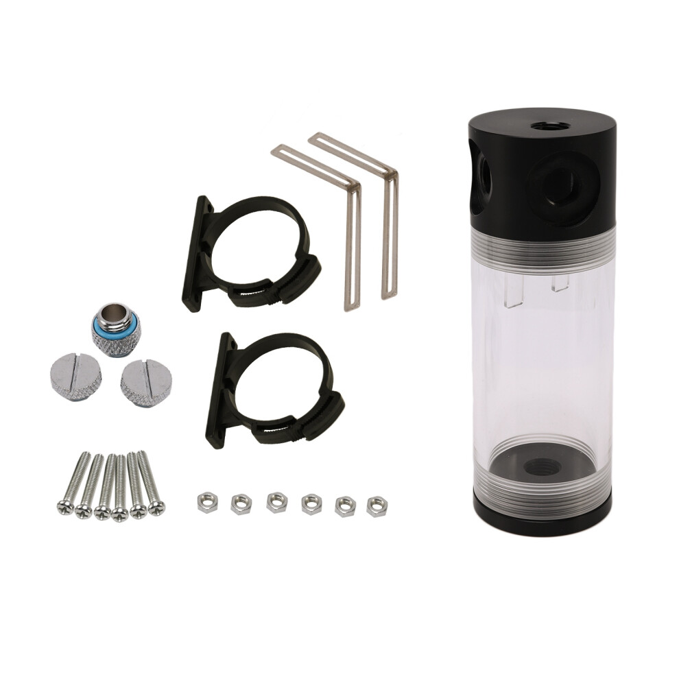 Acrylic Cylinder Reservoir Water Tank G1/4 50Mm X 140Mm For Pc Liquid Cooling Water Cooling Kit For Computer Cpu Black 4851062776183
