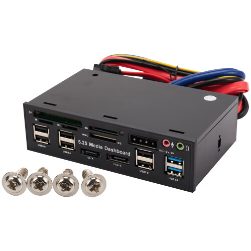 5.25 Inch Usb 3.0 Front Panel Pc Usb 3.0/2.0 Hub E-Sata Sata Audio Multi Card Reader for Computer Case Optical Drives Bay 2