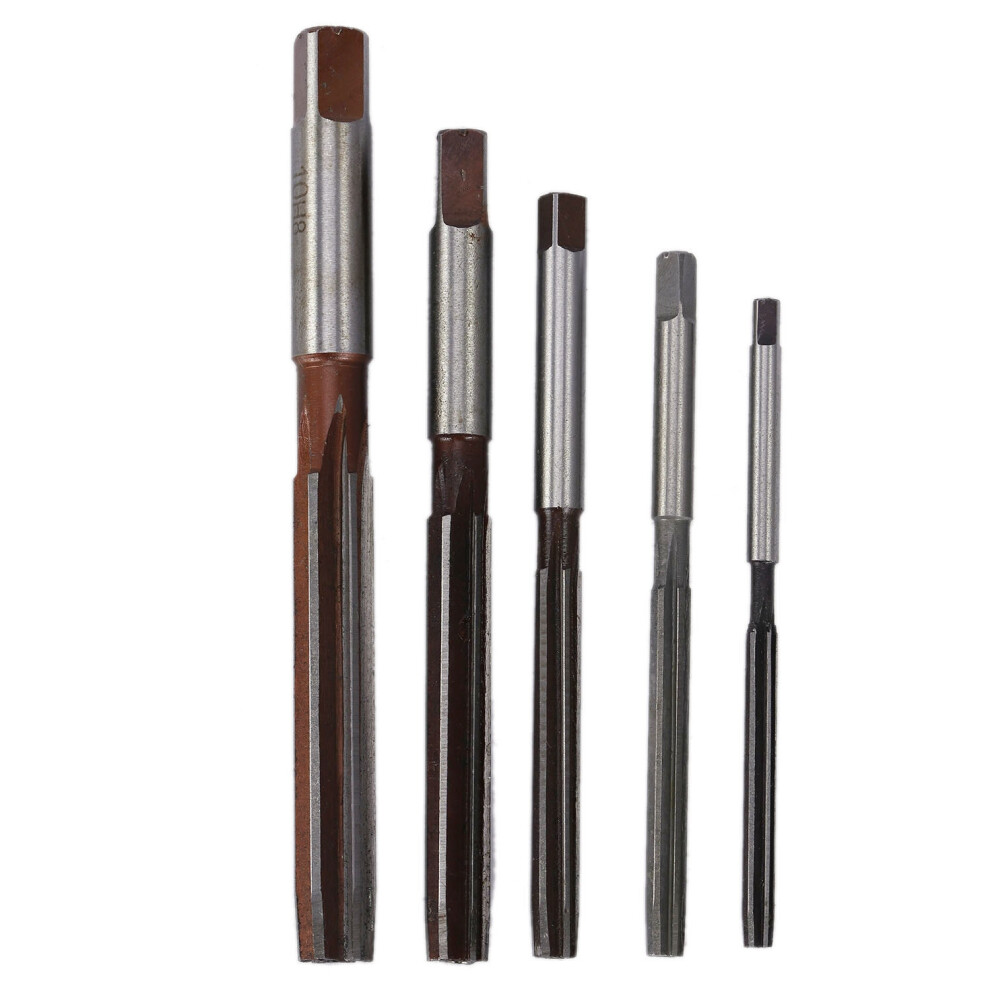 5Pcs Hand Reamers Set H8 Chucking Straight Hand Reamers Set 4Mm/5Mm/6Mm/8Mm/10Mm 4851062779221