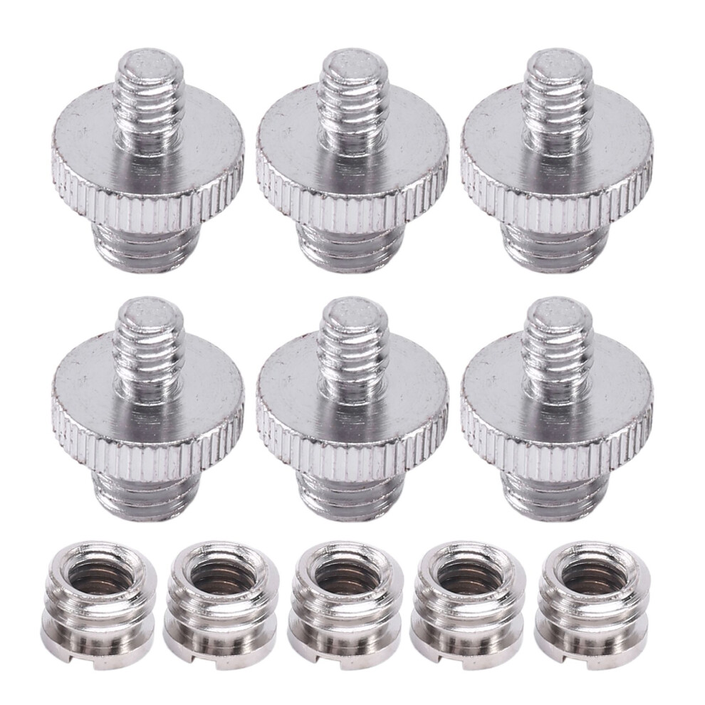 1/4 Inch 3/8 Inch Converter Threaded Screw Adapter Mount Set Camera/Tripod/ Monopod/Ballhead/ Stand Light 4851062779399
