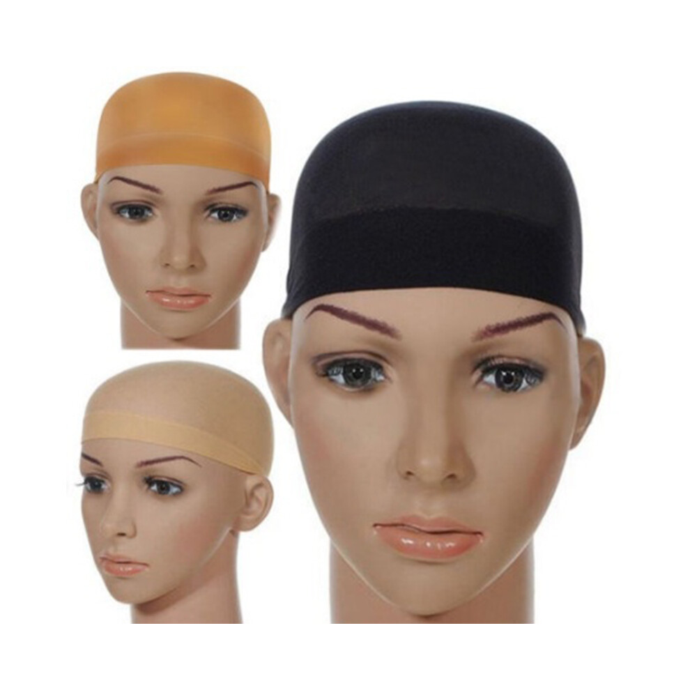 Jojomino Unisex Black Deluxe Wig Cap Hair Net For Weave 2 Pieces/Pack Hair Wig Nets Stretch Mesh Wig Cap For Making Wigs Free Size(Black)