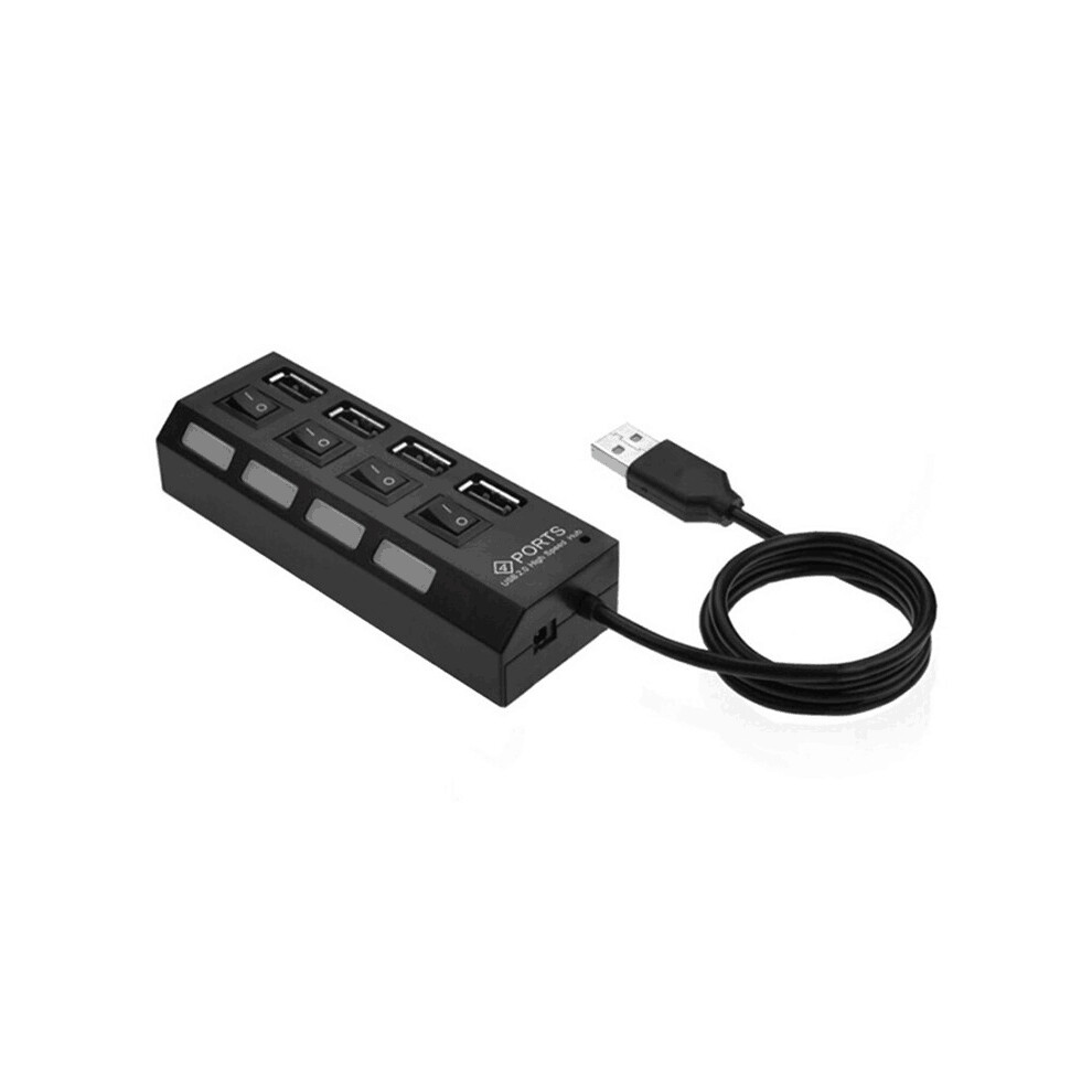 Usb4 Port 2 Splitter With Switch Hub 4-Hole Switch Hub Usb2.0 Hub Multifunction 4851062780432