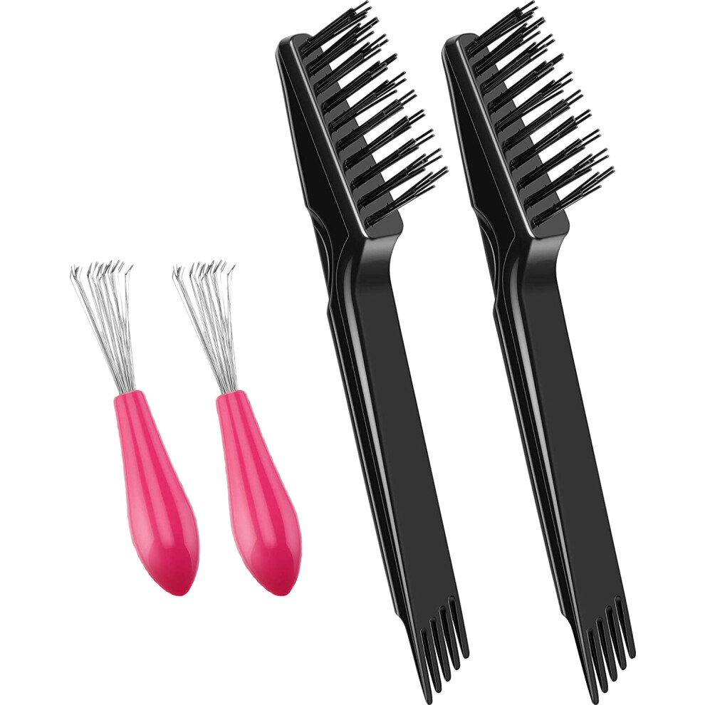 Jojomino 4Pcs Hair Brush Cleaning Tool Comb Cleaning Hairbrush Hair Brush Cleaner Rake For Removing Dirt Home And Salon Use