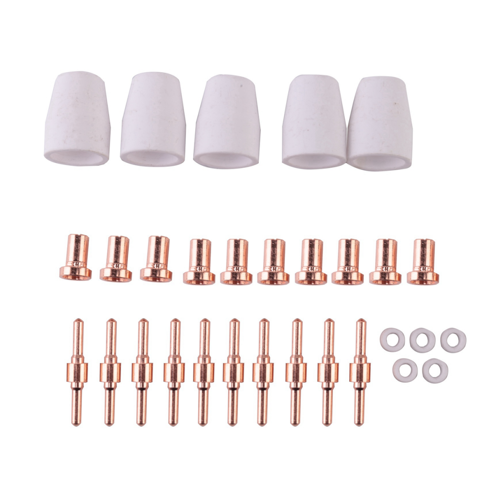For Pt-31 Lg-40 Plasma Cutter Cutting Torch Consumables Kit Extended 30Pcs 4851062781880