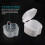 White Denture Case, Denture Cup with Strainer, Denture Bath Box False Teeth Storage Box with Basket Net Container Holder for Travel 4