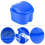 Dark Blue Denture Case, Denture Cup with Strainer, Denture Bath Box False Teeth Storage Box with Basket Net Container Holder for Travel 8