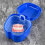 Dark Blue Denture Case, Denture Cup with Strainer, Denture Bath Box False Teeth Storage Box with Basket Net Container Holder for Travel 6