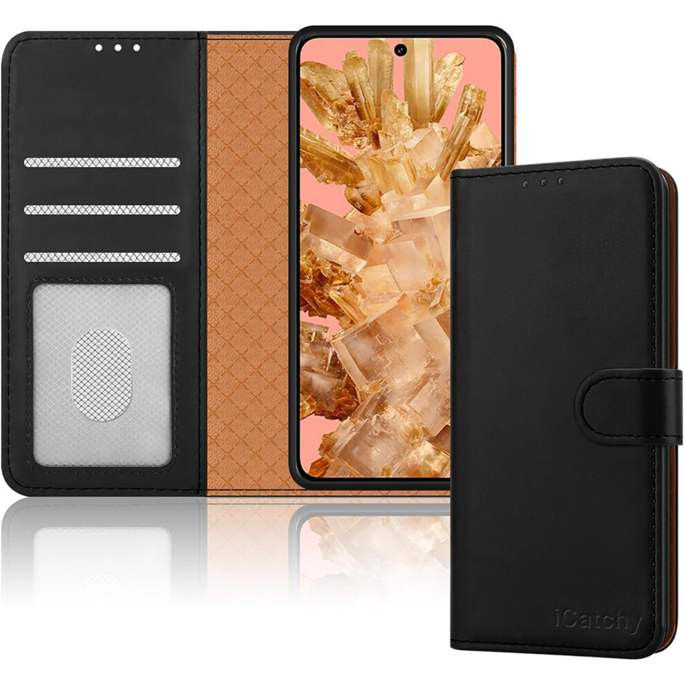 (Black) Google Pixel 8 Case, Rfid Blocking Phone Cover Black 5056298019694