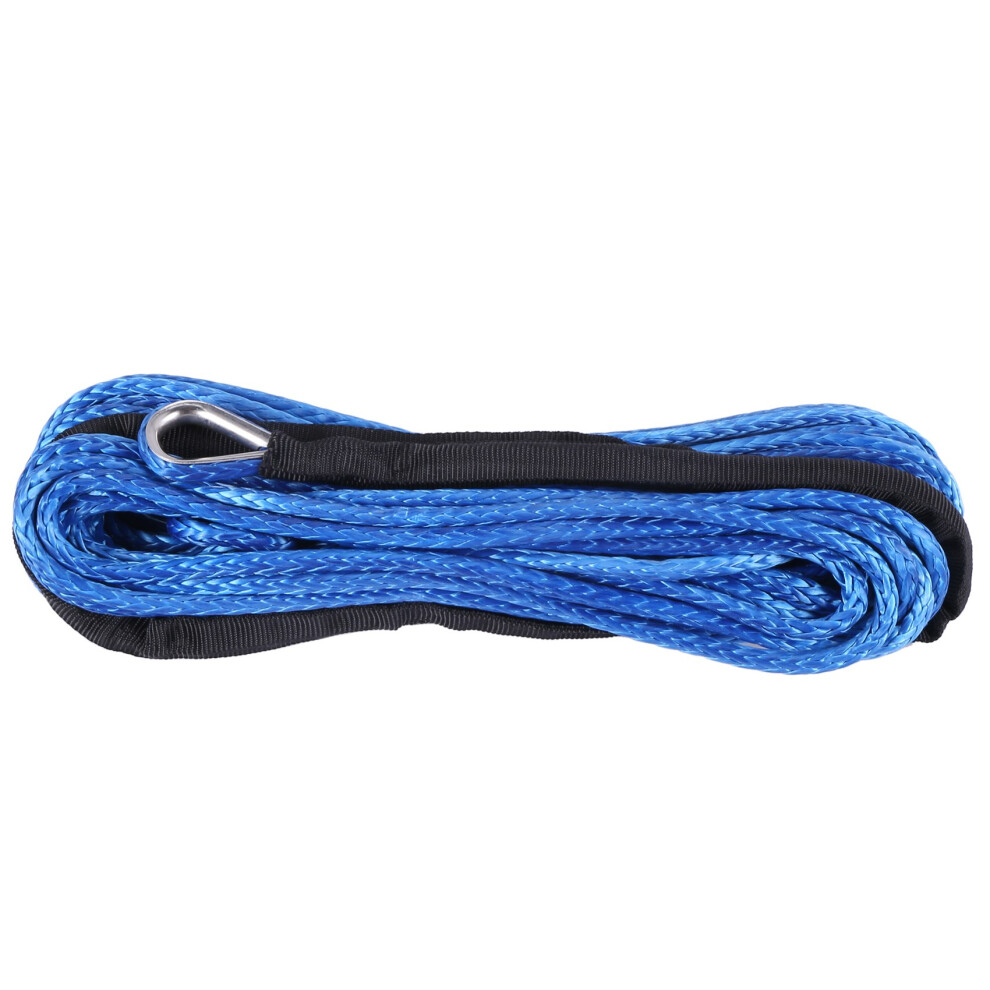 3/16 inch x 50 inch 7700 LBs Synthetic Winch Line Cable Rope with Protection Sleeve for ATV UTV (Blue)-image-OPC-PDQJQDT-NEW