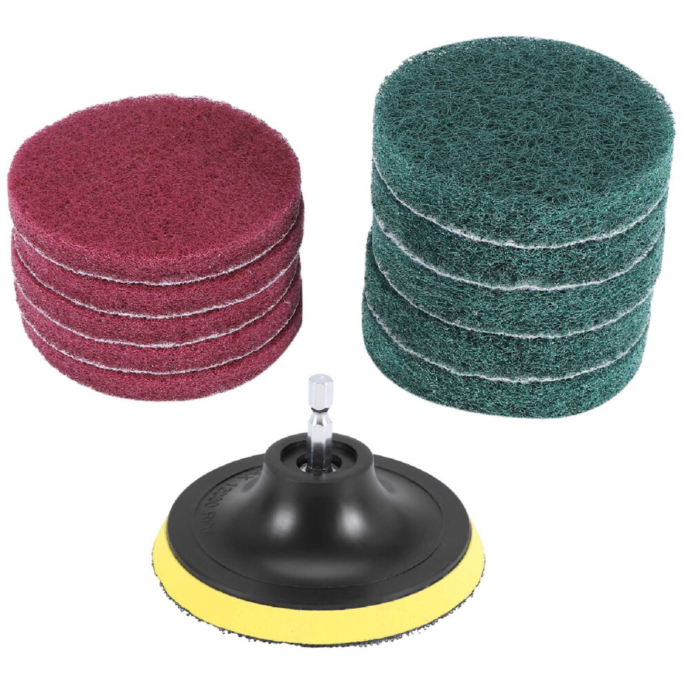 11Pcs Power Scrubber Brush Set Polishing Pad for Drill Powered Brush Tile Scrubber Scouring Pads Cleaning Tool