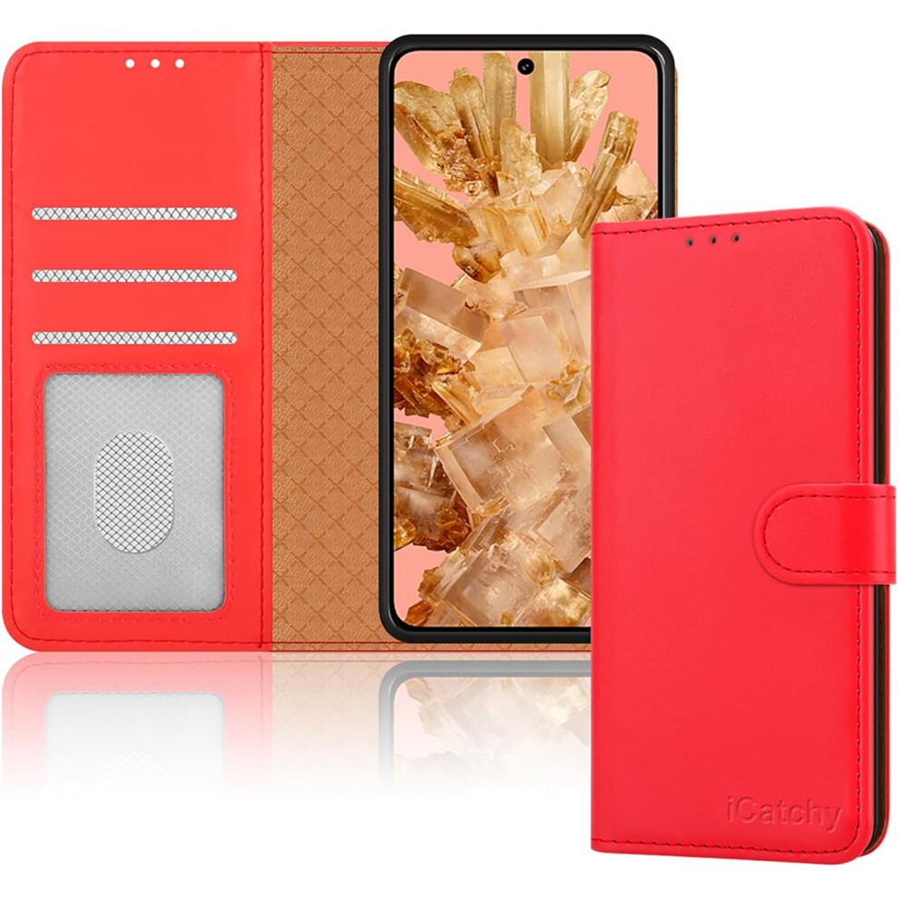 (Red) Google Pixel 8 Case, Rfid Blocking Phone Cover Red 5056298019724