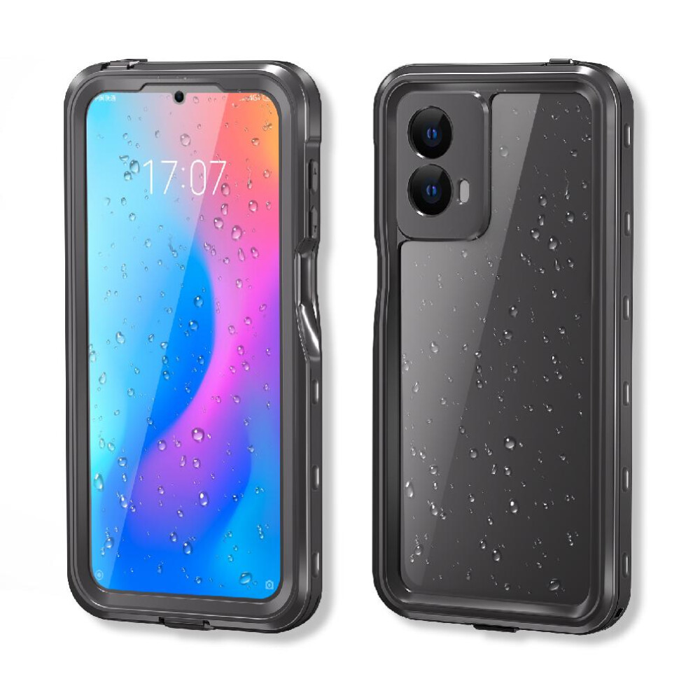 (Black) Case For Motorola Moto G 5G 2024 Waterproof Built 12Ft Military Shockproof In Screen Protector Ip68 Waterproof Full Black 764762611477