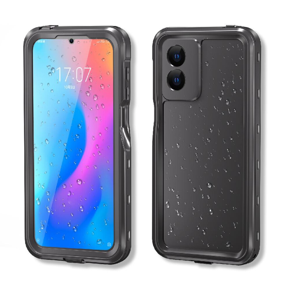 (Black) Case For Motorola Moto G Play 2024 In Screen Protector Waterproof Built 12Ft Military Shockproof Ip68 Waterproof Full Black 764762611484