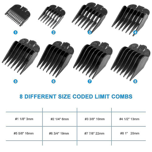 Professional Hair Clipper Guide Combs, Clipper Guide Comb Set, 8 Sizes 2