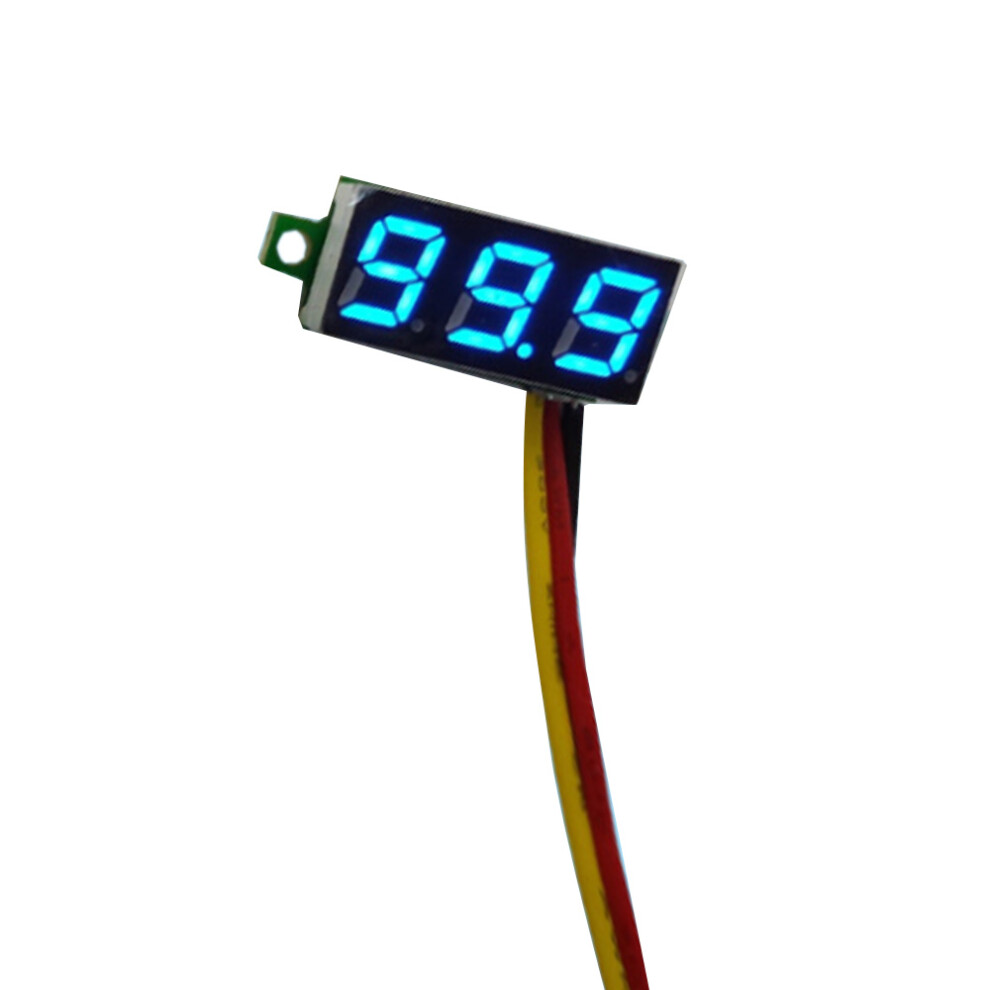 DC 0V-100V 0.28 Inch Digital Voltmeter Voltage Meter Volt Detector Monitor Tester Panel Car Blue-image-OPC-PDQJSFJ-NEW