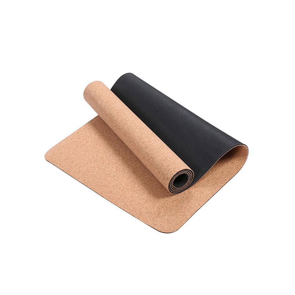 183X61cm Natural Cork TPE Yoga Mat for Fitness Gym Exercise Pads Non- Yoga Mats 4mm Absorb Sweat Odorless