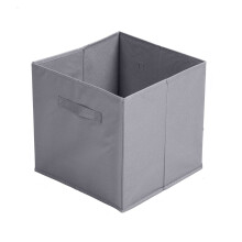 (Dark Grey, 1pc) Foldable Storage Boxes Cubes Collapsible Large Folding Organiser Baskets 31x31cm