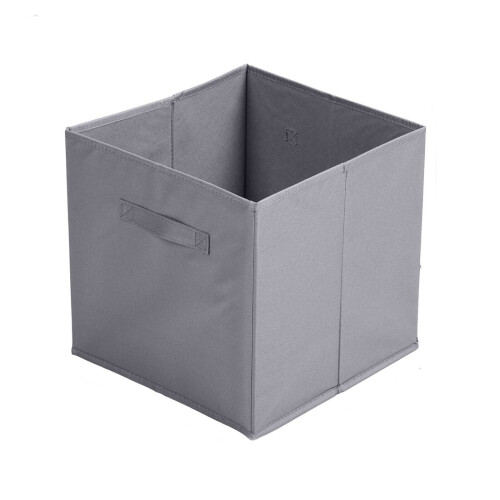 (Dark Grey, 2pc) Foldable Storage Boxes Cubes Collapsible Large Folding Organiser Baskets 31x31cm
