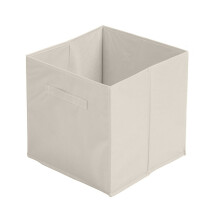 (Beige, 4pc) Foldable Storage Boxes Cubes Collapsible Large Folding Organiser Baskets 31x31cm