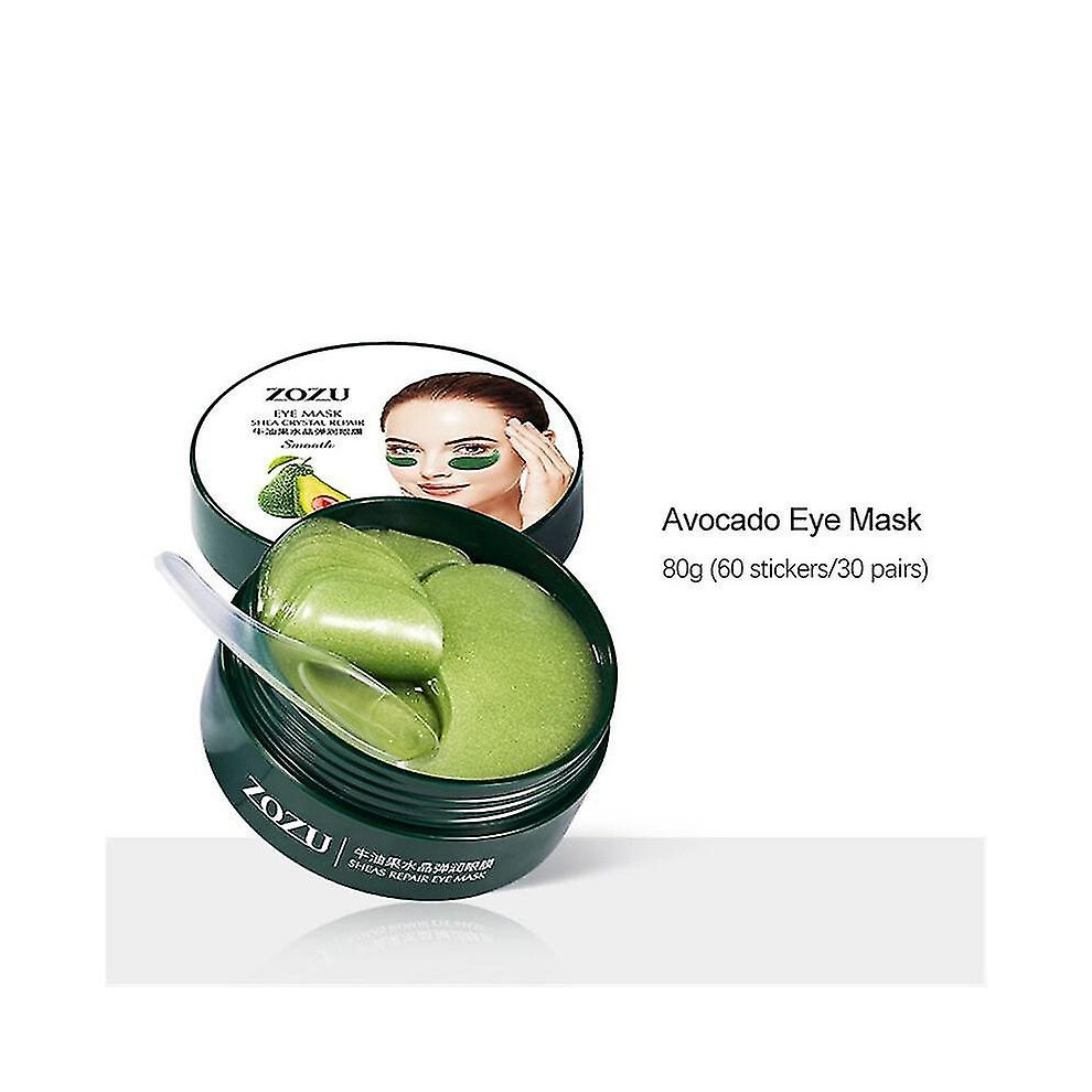 Red/Dark (Avocado) 60Pcs=30 Pairs Algae Eye Masks Remove Circles Moisturizing Lifting Collagen