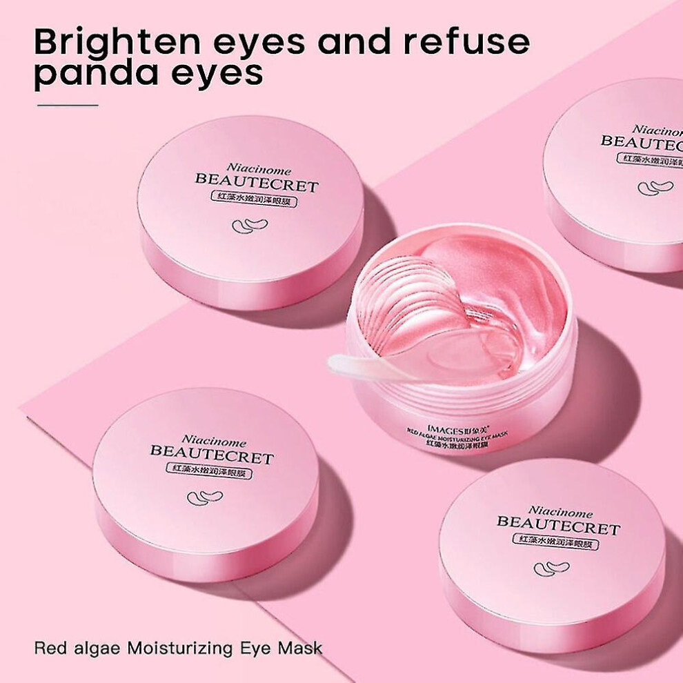 Red/Dark (Seaweed) 60Pcs=30 Pairs Algae Eye Masks Remove Circles Moisturizing Lifting Collagen