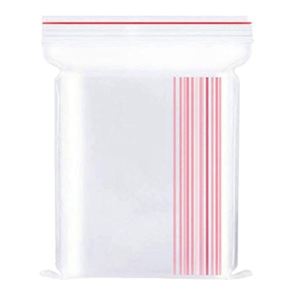 200 Grip Seal Bags Zipper Closure Bags Resealable Clear Plastic Food Storage Self Seal Reusable Freezer Bags (14X20cm)