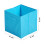 (Light Blue, 4pc) Foldable Storage Boxes Cubes Collapsible Large Folding Organiser Baskets 31x31cm 3