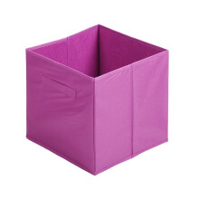 (Purple, 3pc) Foldable Storage Boxes Cubes Collapsible Large Folding Organiser Baskets 31x31cm