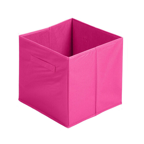 (Pink, 1pc) Foldable Storage Boxes Cubes Collapsible Large Folding Organiser Baskets 31x31cm