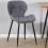 Charles Jacobs (Fabric Grey) Charles Jacobs Set of 2 Diamond Patterned Dining Chair 3