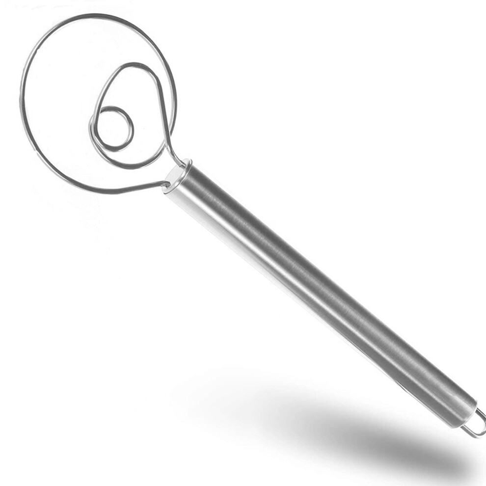 Danish Dough Whisk, Stainless Steel Dutch Bread Mixer, Blender Admixer for Cake Dessert Bread Pizza Pastry Food