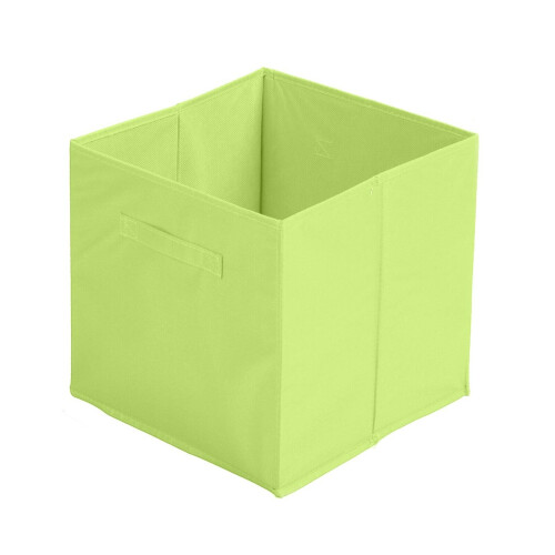 (Green, 3pc) Foldable Storage Boxes Cubes Collapsible Large Folding Organiser Baskets 31x31cm