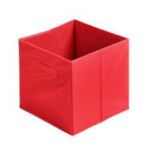 (Red, 3pc) Foldable Storage Boxes Cubes Collapsible Large Folding Organiser Baskets 31x31cm