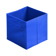 (Blue, 1pc) Foldable Storage Boxes Cubes Collapsible Large Folding Organiser Baskets 31x31cm