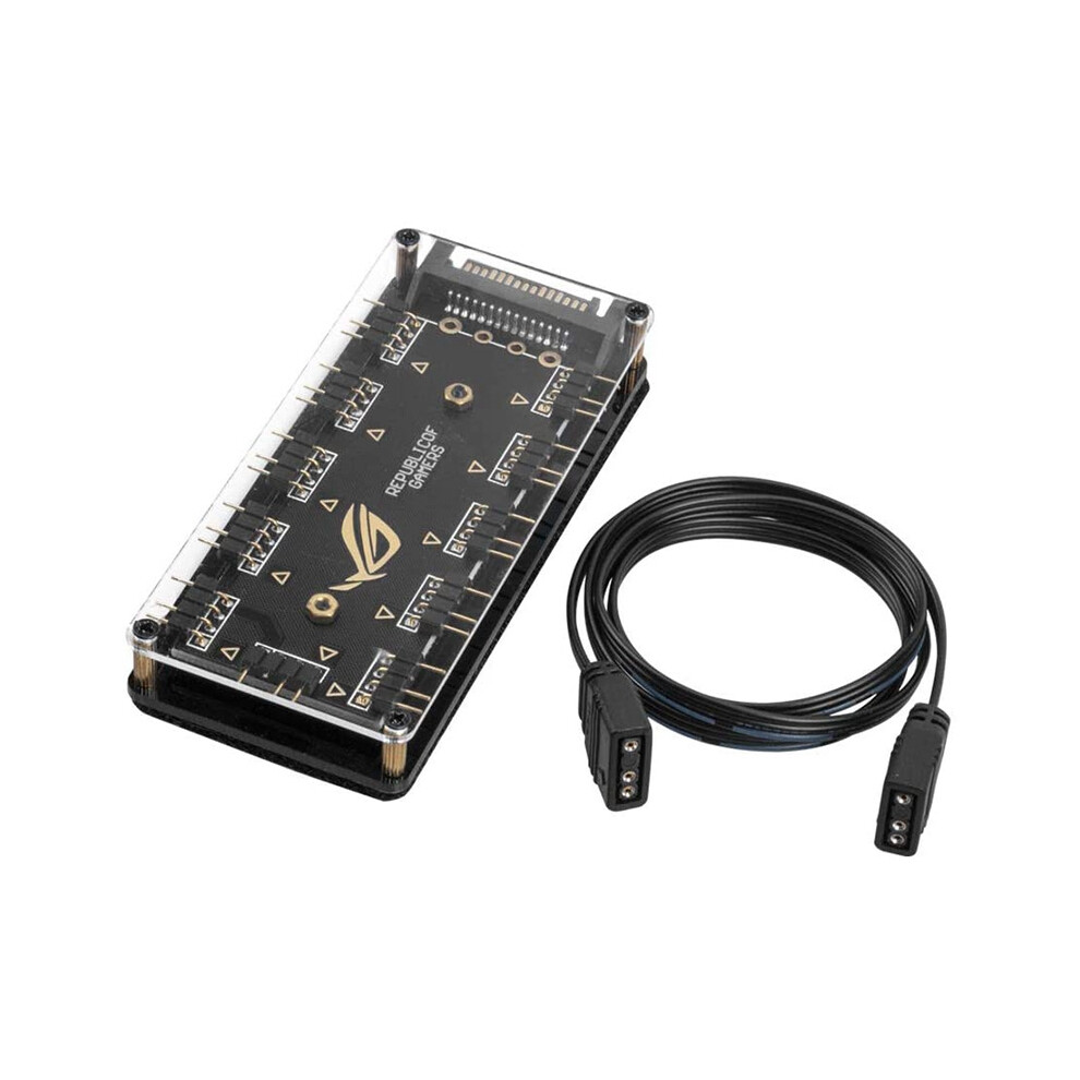 5V 3Pin Rgb Led Splitter 10-Port Hub With 50Cm 3Pin Extension Cord, Perfect For Lots Of Rgb 4851062708894