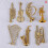 Mini Plastic Musical Instrument Gold Christmas Tree Hanging Xmas Decor 1